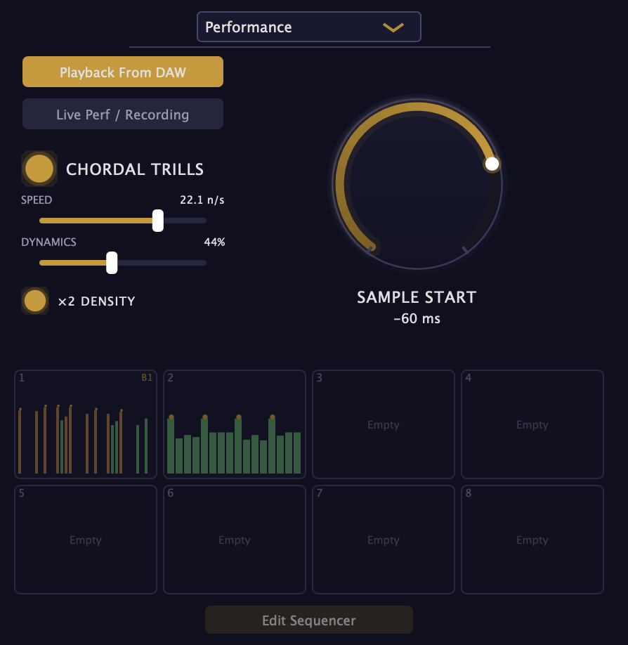 Chordal Trills controls